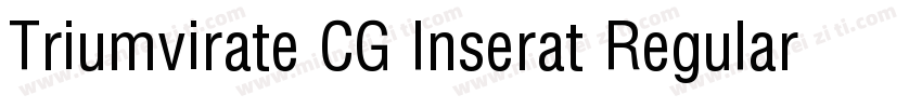 Triumvirate CG Inserat Regular字体转换